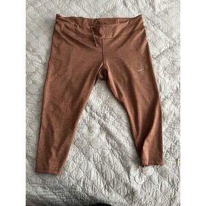 Nike Dri-FIT Men's 3/4 Running Tights 3X Copper/Rust Red Reflective Logo DB4451